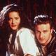 Salma Hayek and David Arquette in Roadracers